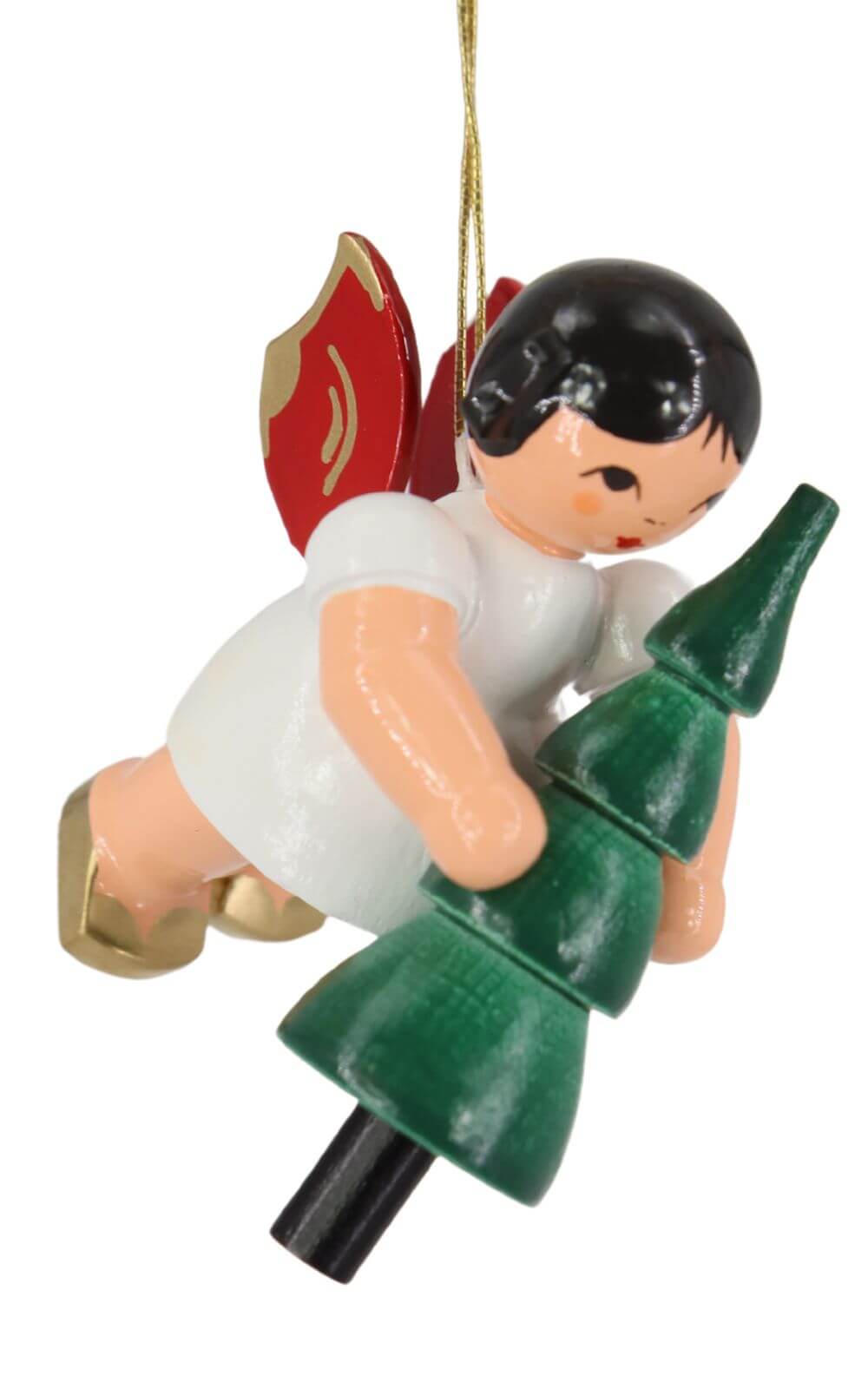 Schwebeengel mit Weihnachtsbaum und roten Flügeln von Figurenland Uhlig GmbH_1
