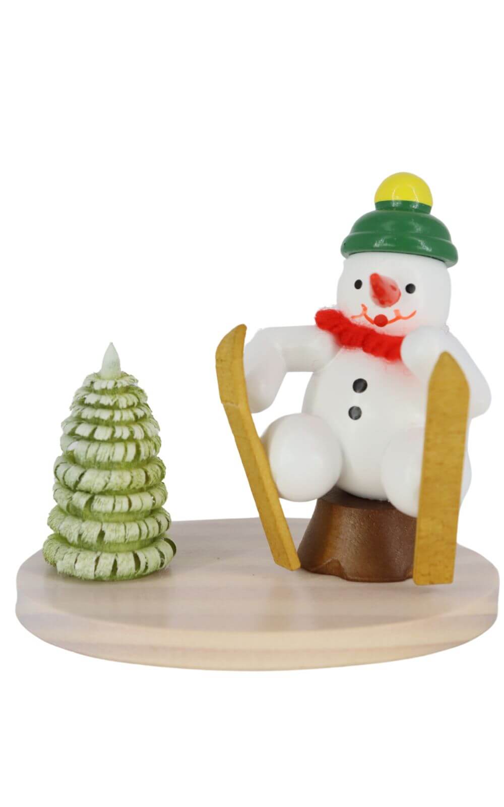 Miniature snowman ski accident, 7 cm, colored by Ralf Zenker_1