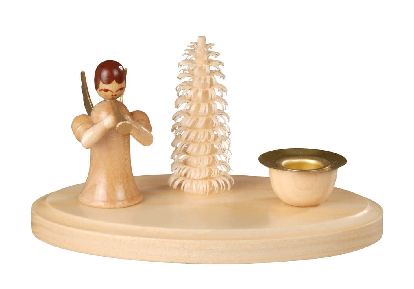 Candlestick angel with flute by Albin Preißler