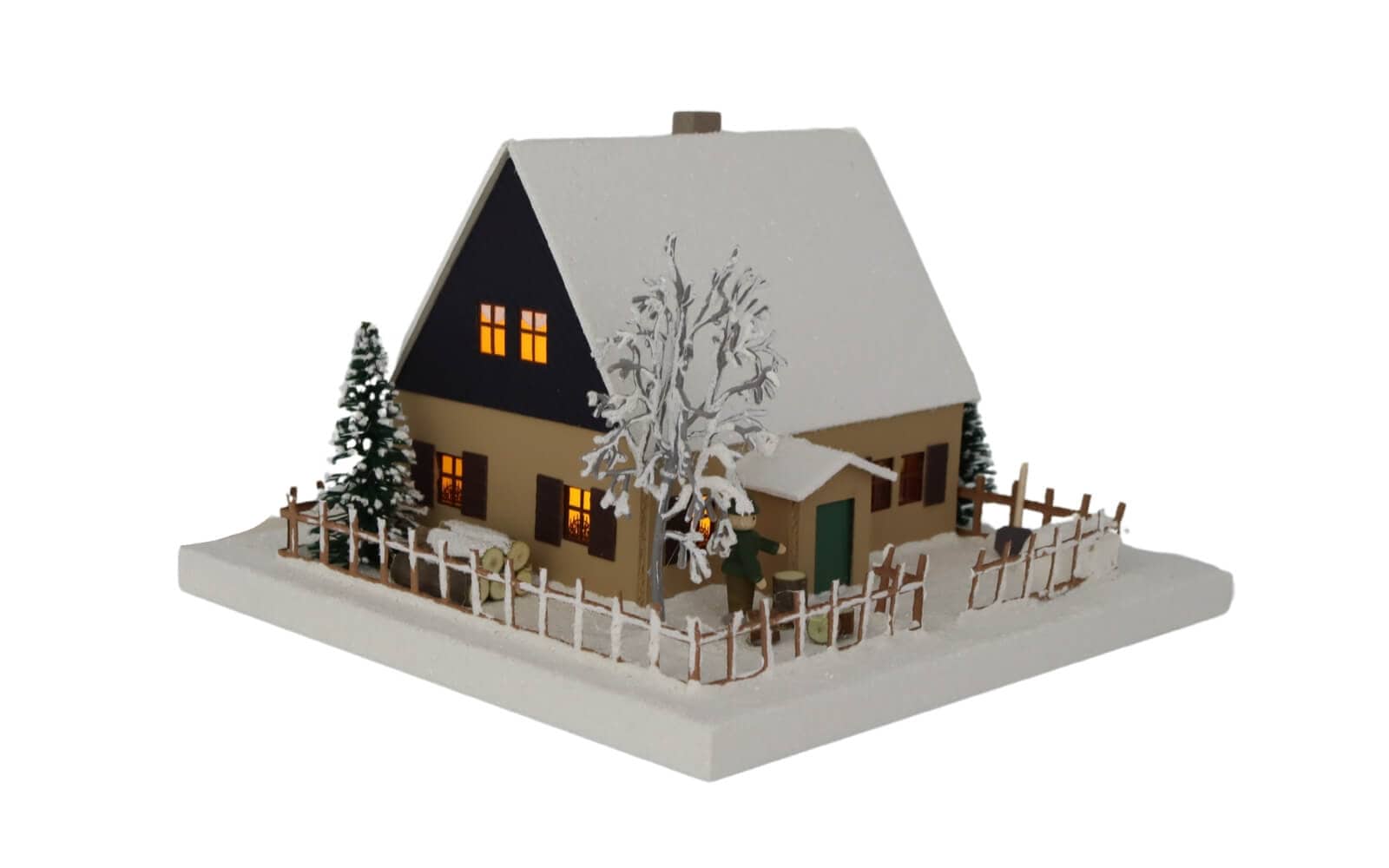 Lichterhaus Erzgebirgshaus mit Weihnachtsstube, klein, 12 cm von Birgit Uhlig_2