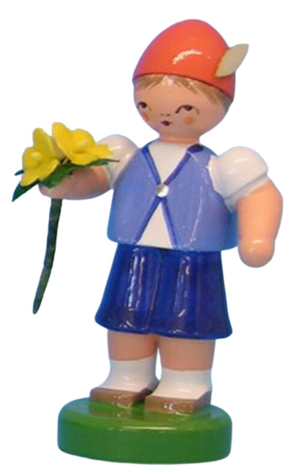 Miniatur Blumenkind - Junge, blau/orange von Figurenland Uhlig GmbH