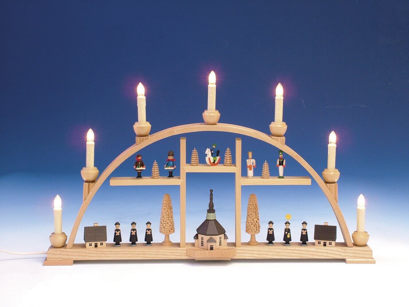 Candle arch Seiffen motif, 63 cm by Knuth Neuber_2