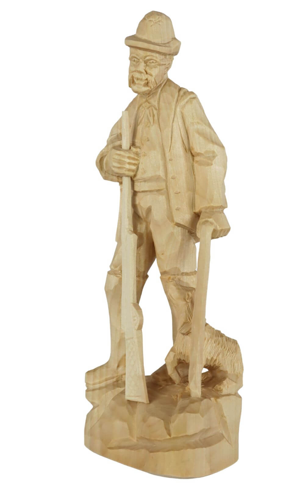 Stülpner Karl with dog, 16 cm, natural by Schnitzkunst aus dem Erzgebirge_1