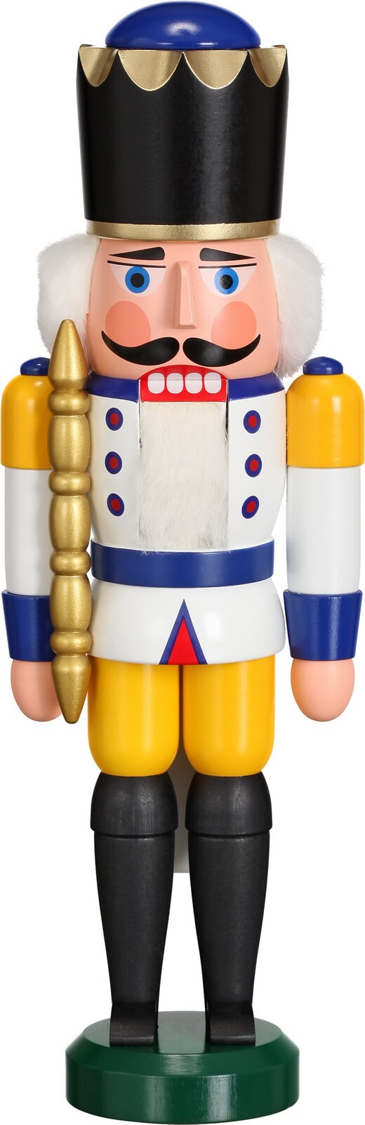 Nutcracker King, white, 29 cm by Seiffener Volkskunst eG