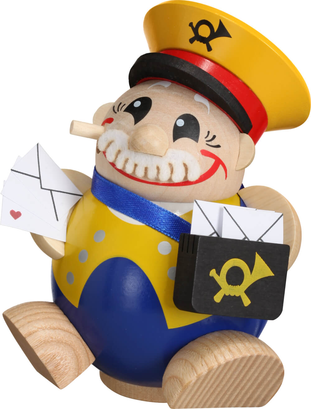 Smoking man - ball smoker postman by Seiffener Volkskunst eG