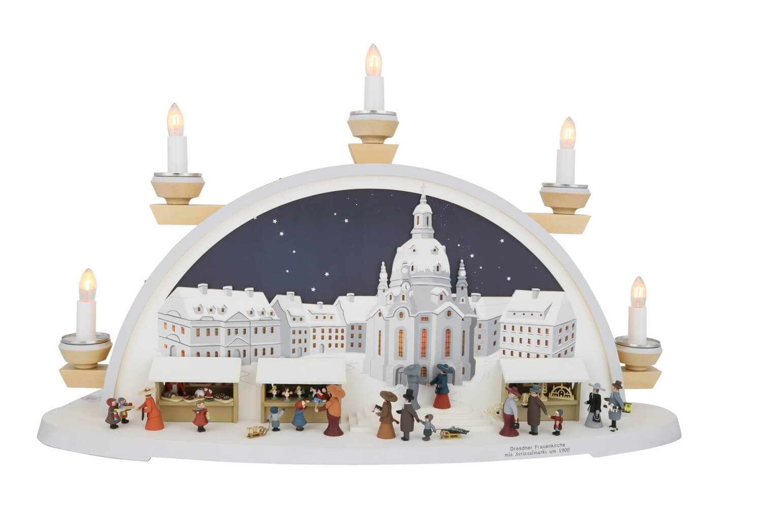 Schwibbogen Frauenkirche Dresden mit Striezelmarkt von Klaus Kolbe_5