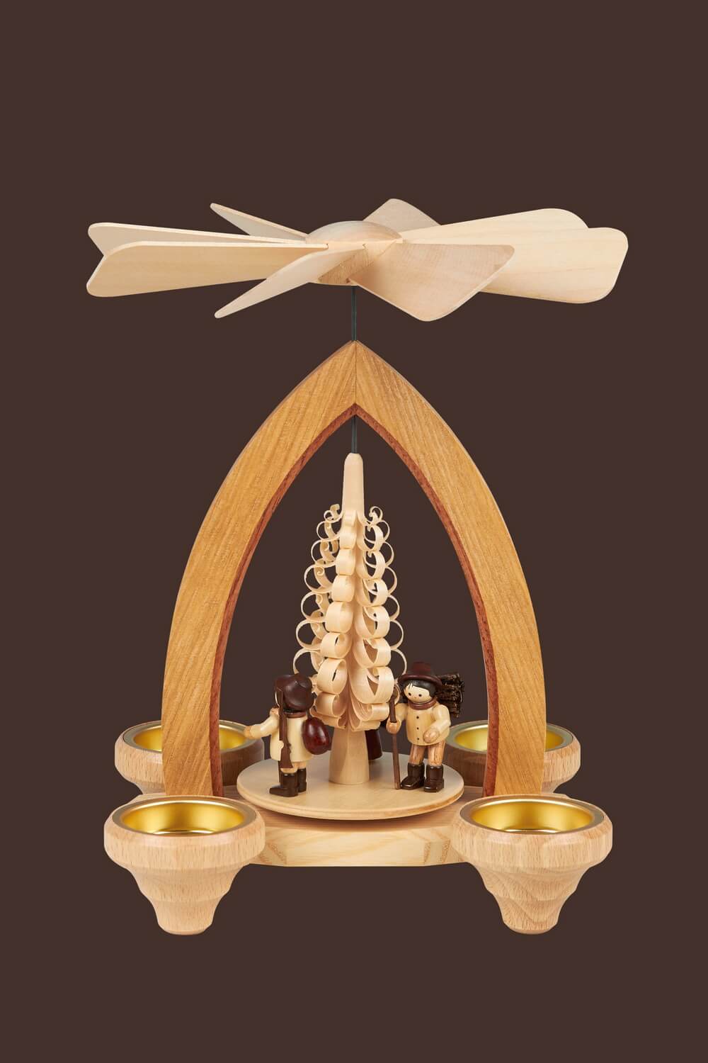 Tealight pyramid with forest people, 26 cm by Heinz Lorenz Olbernhau/ Erzgebirge_Picture2