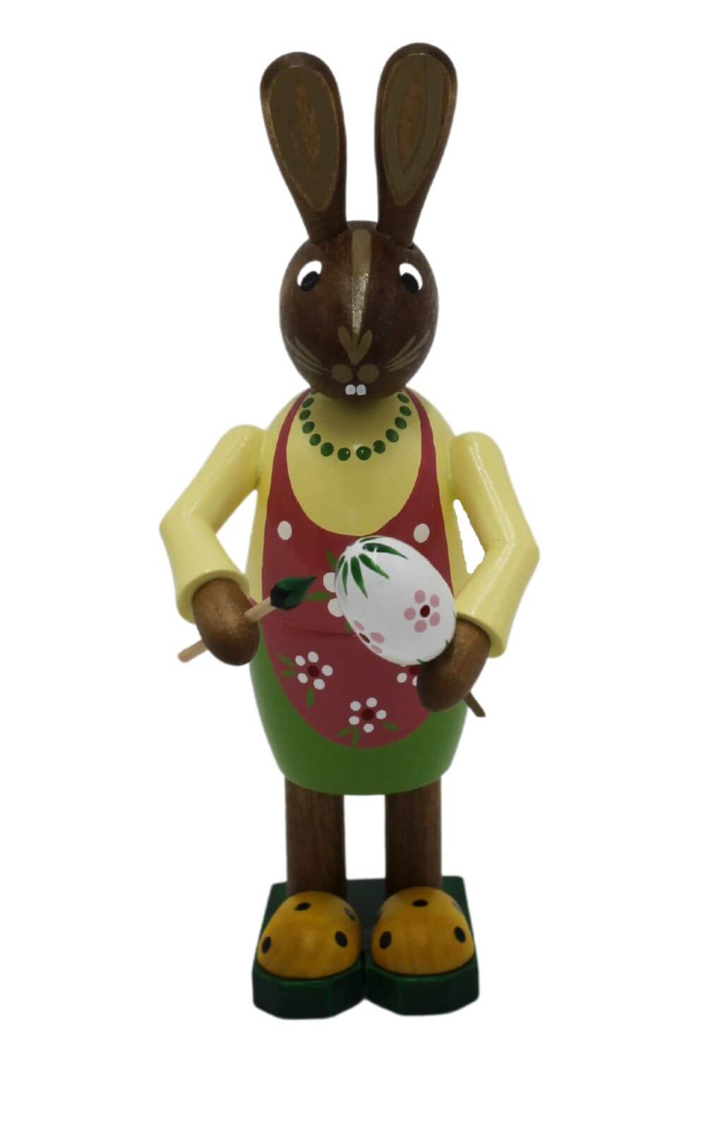 Osterhase Frau mit Pinsel und kleinem Osterei, 15 cm von Figurenland Uhlig GmbH