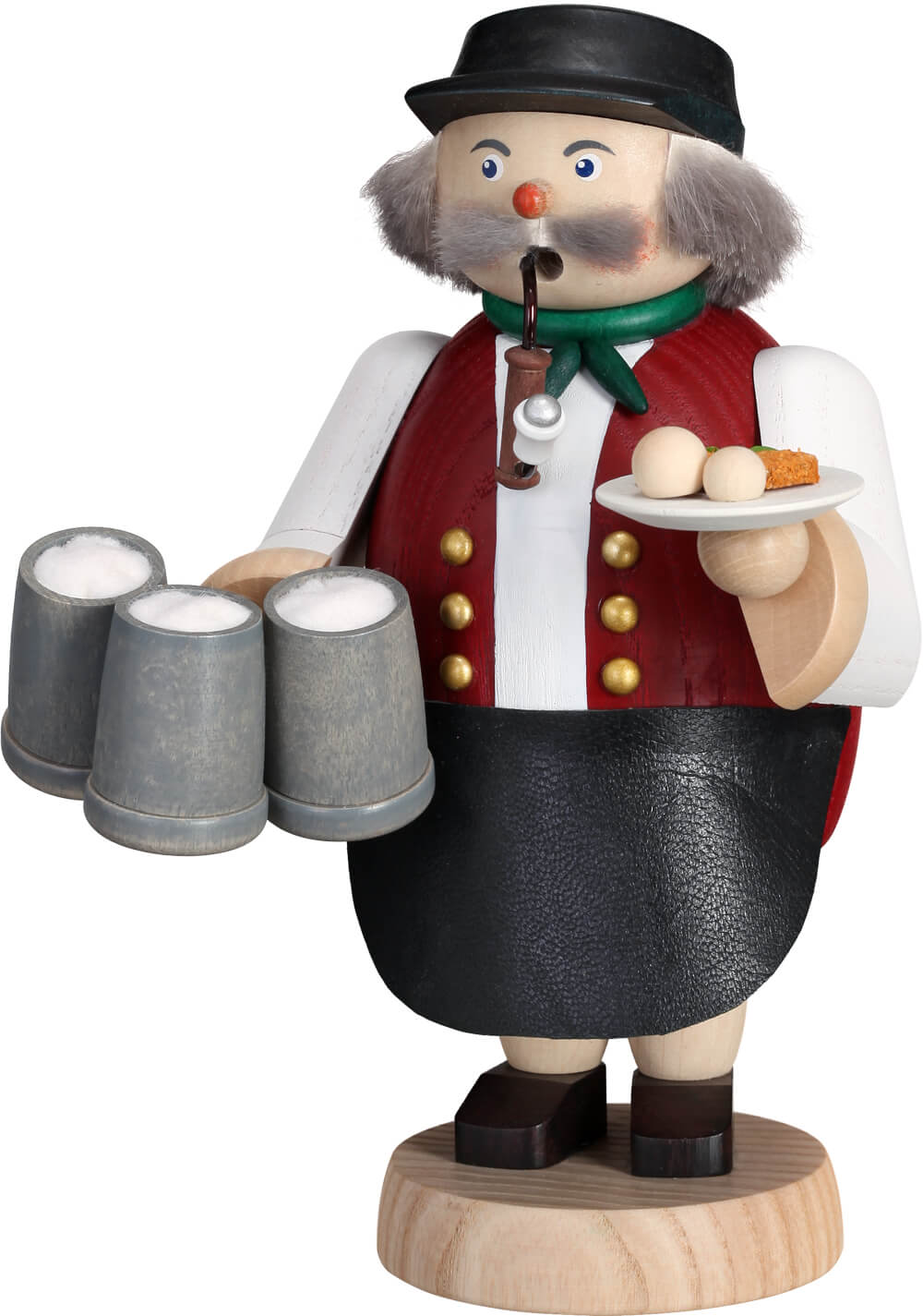 Smoking man innkeeper, 18 cm from Seiffener Volkskunst eG