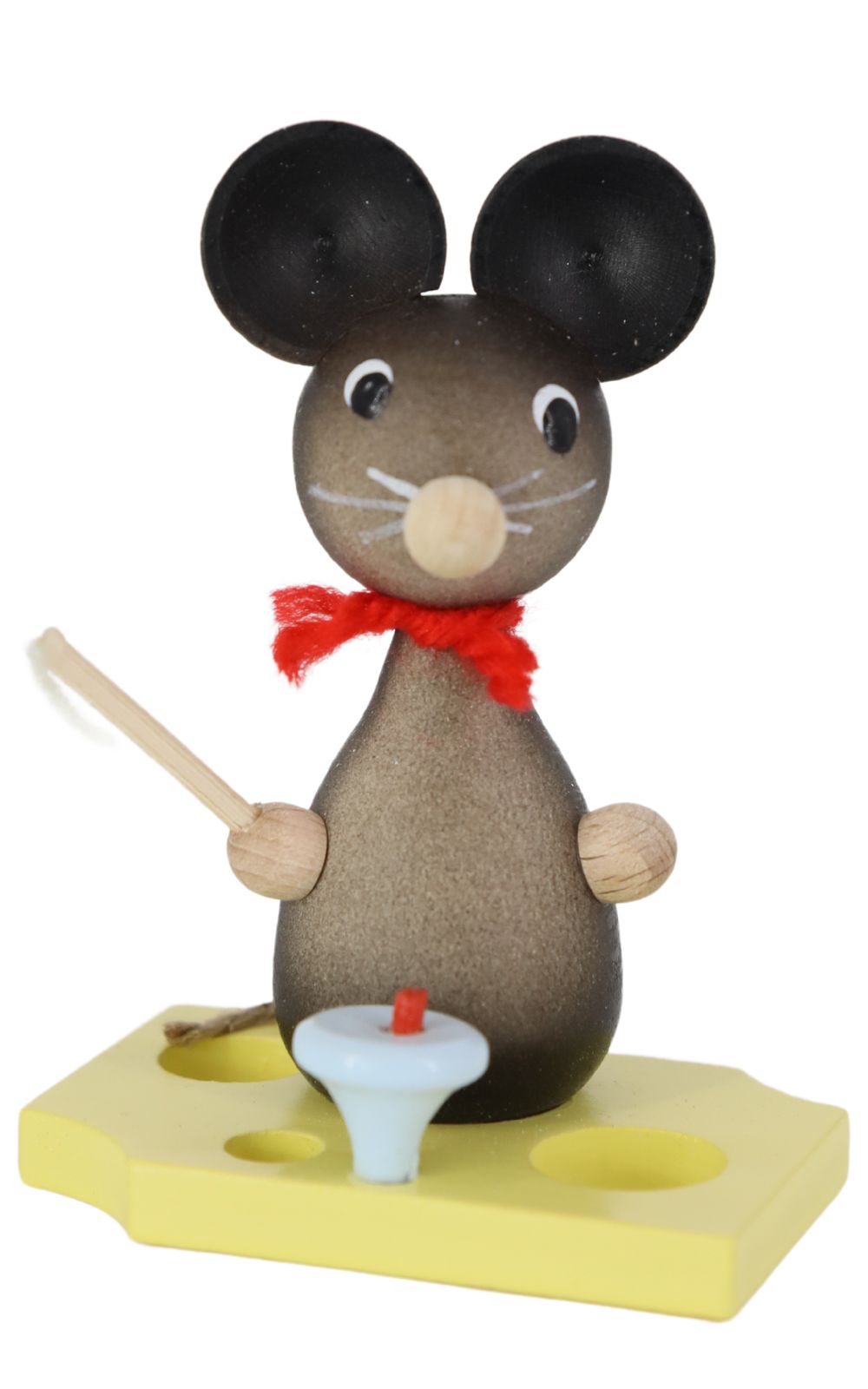 Miniatur Mäusekind mit Kreisel, 7 cm, farbig von Ralf Zenker