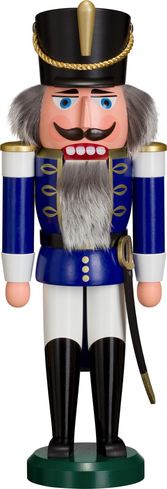 Nussknacker Husar, blau, 37 cm von Seiffener Volkskunst eG