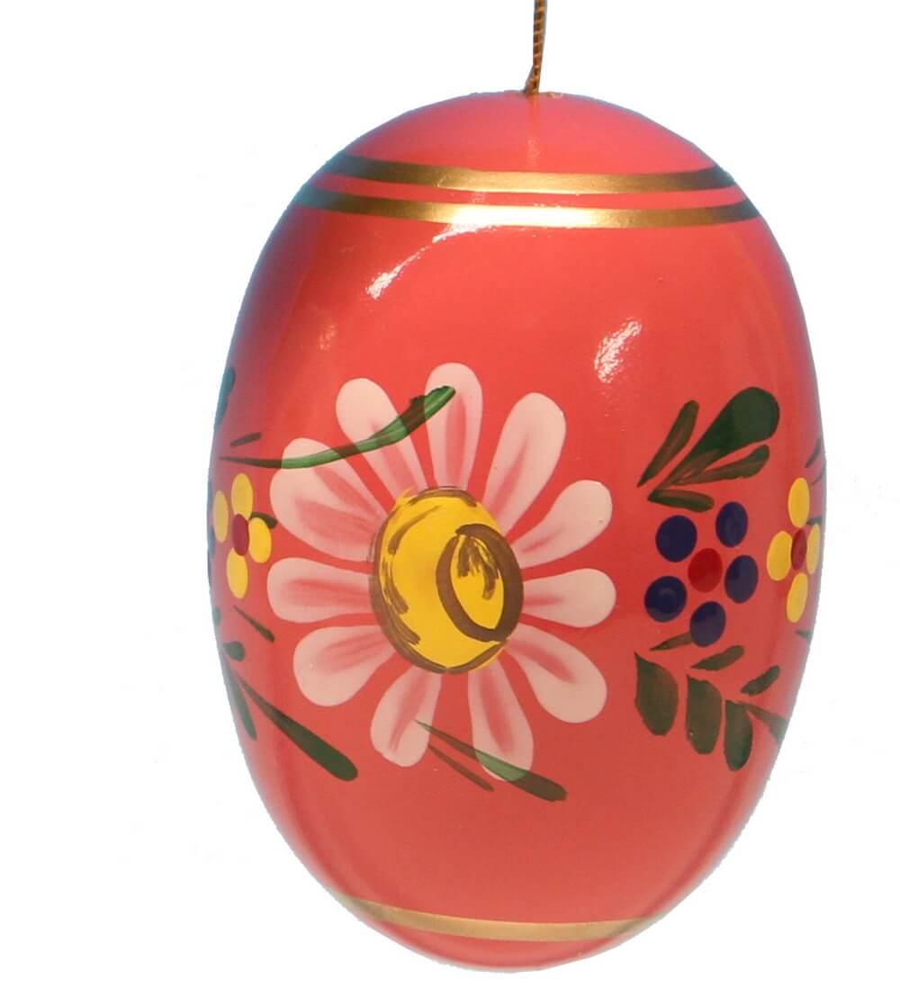 Easter egg pink with flowers by Figurenland Uhlig GmbH