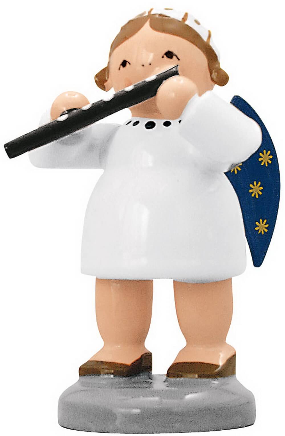 Miniature Christmas angel with flute, 5 cm by KWO