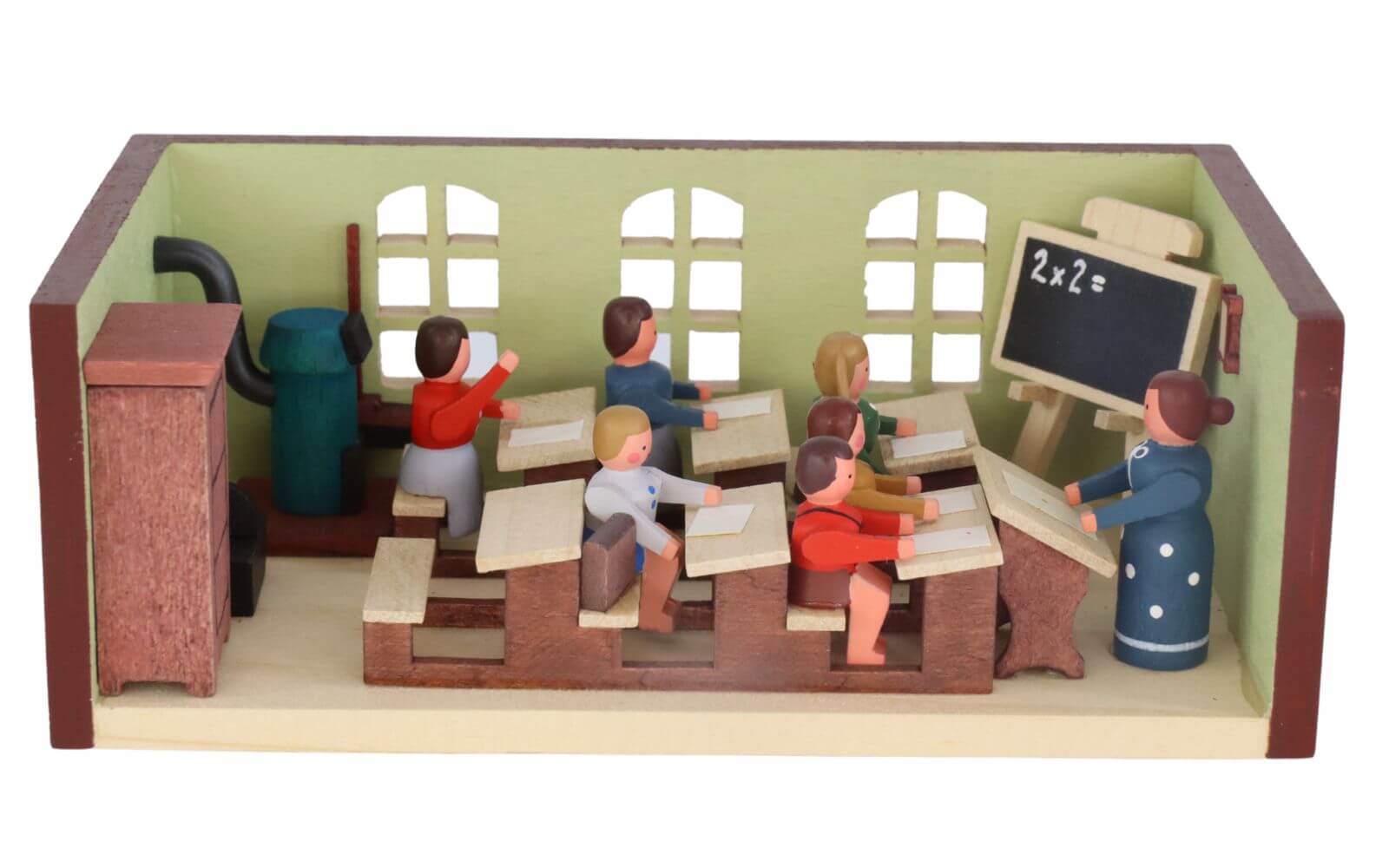 Miniaturstübchen Schulstube Lehrerin von Gunter Flath