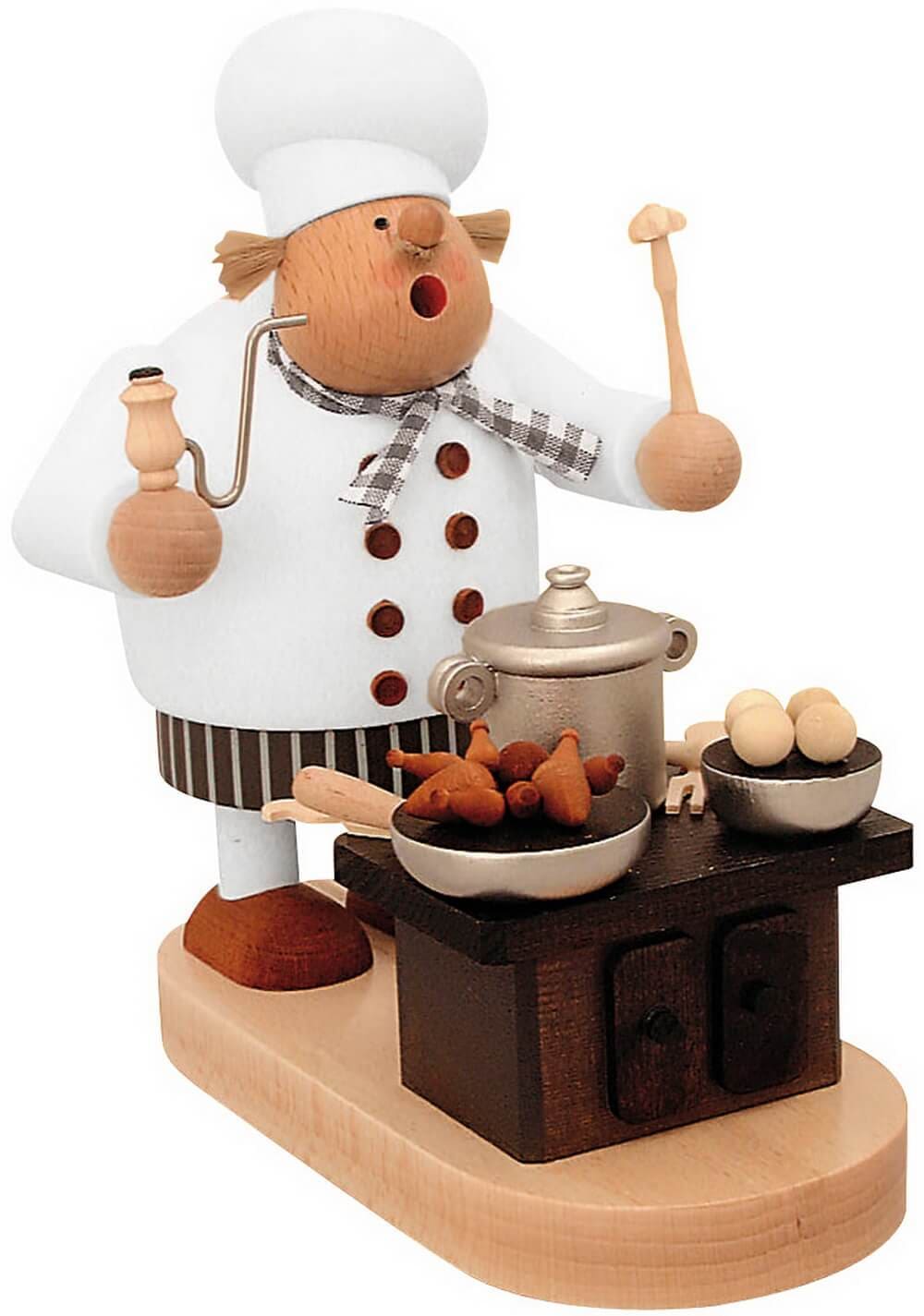 Smoking man cook, 20 cm, colored by KWO