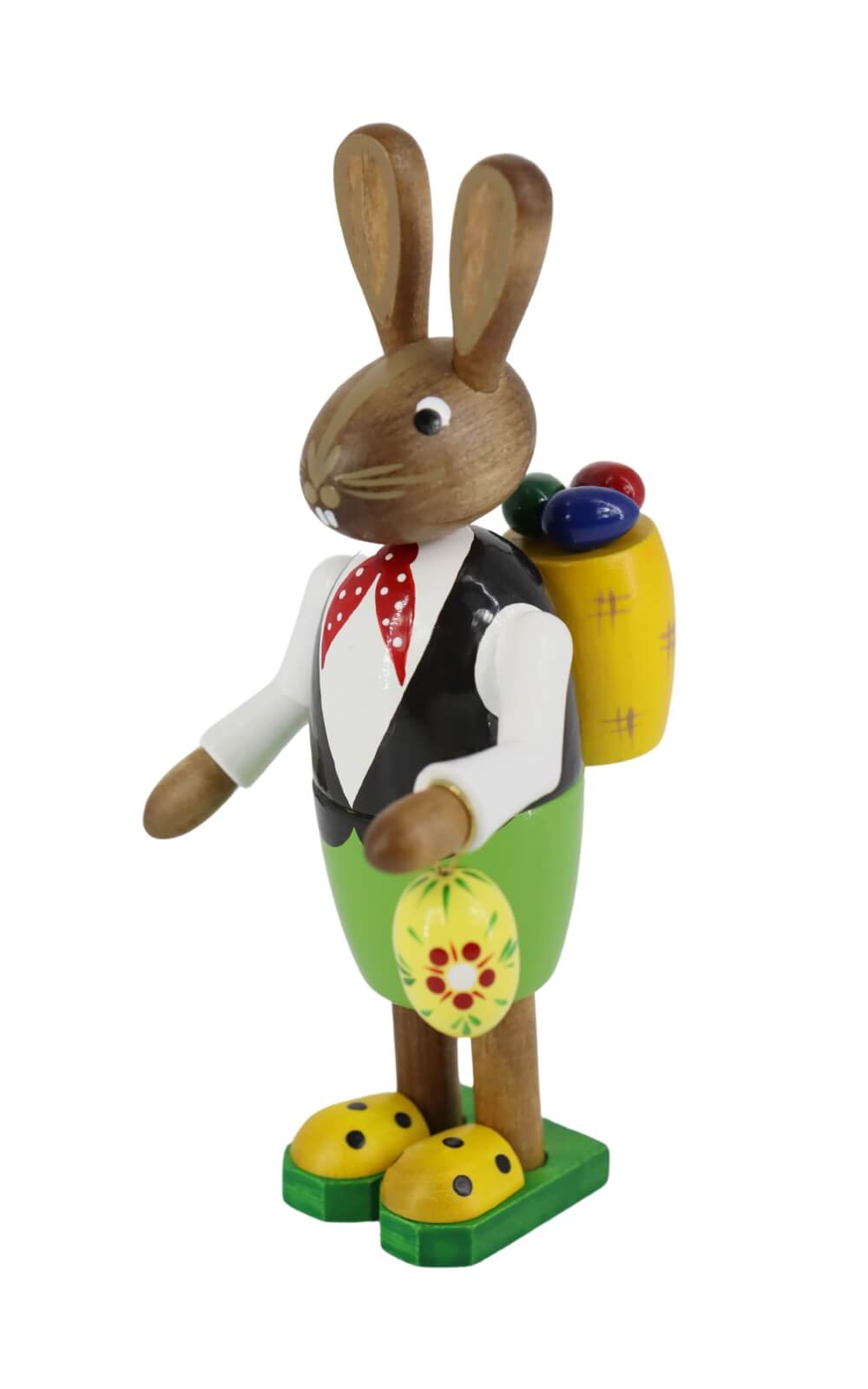 Easter bunny with basket and small Easter egg, 15 cm by Figurenland Uhlig GmbH_1