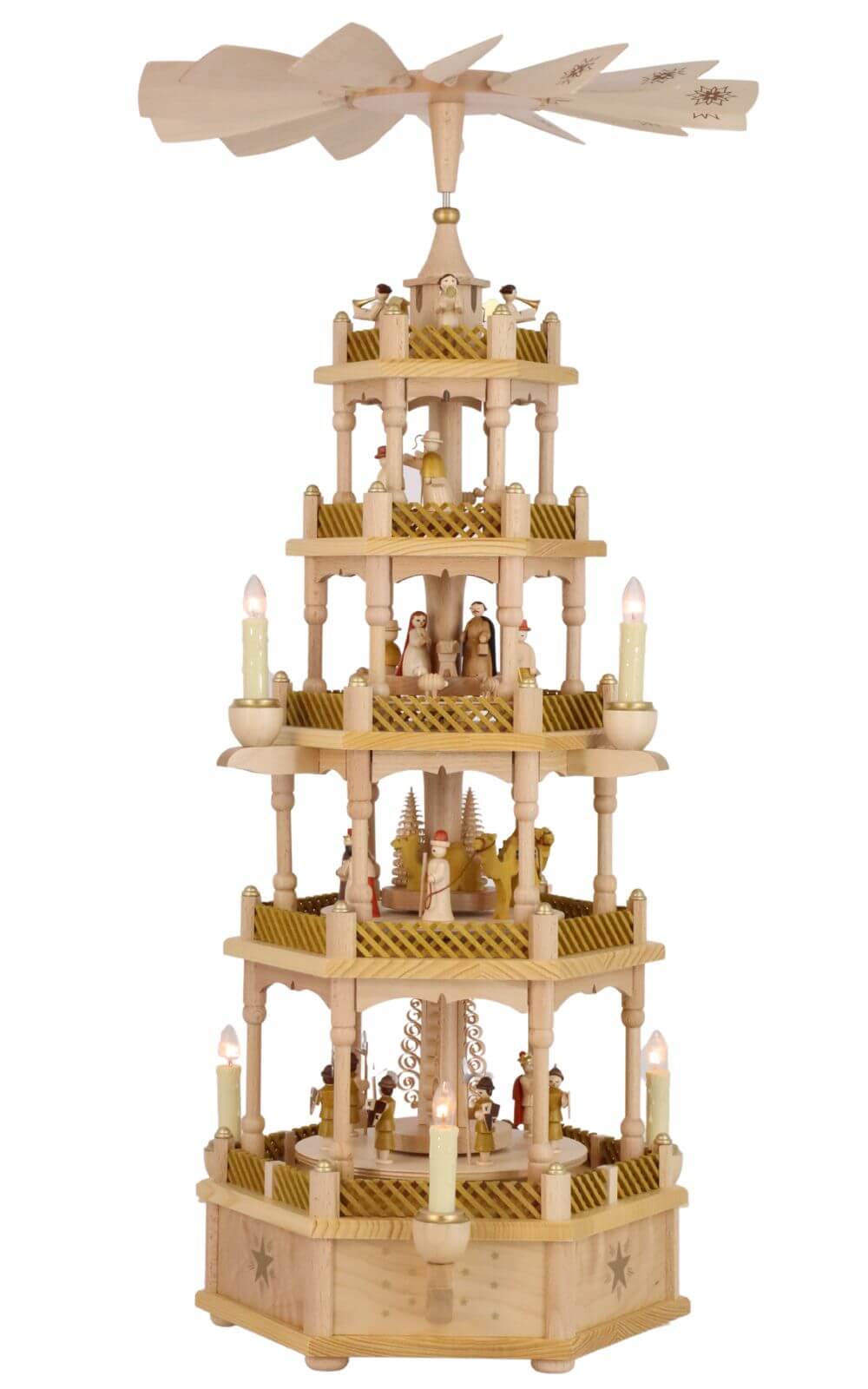 Weihnachtspyramide Heilige Geschichte, 5 - stöckig, elektrisch von Richard Glässer_1