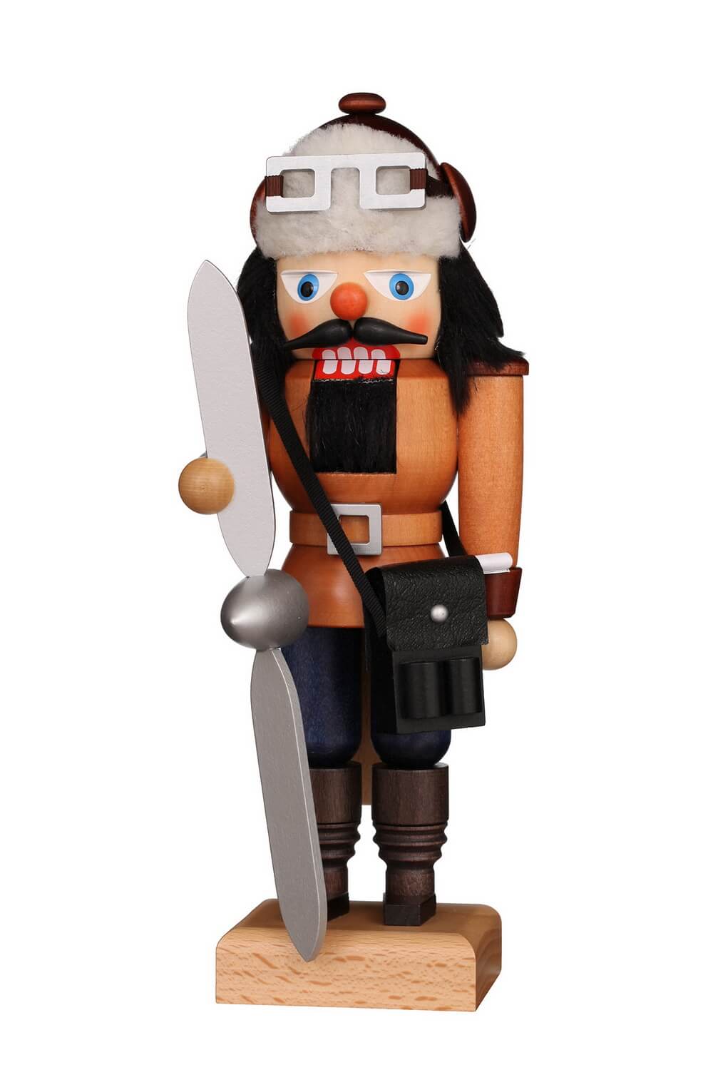 Nutcracker Pilot, 25 cm, colored by Christian Ulbricht