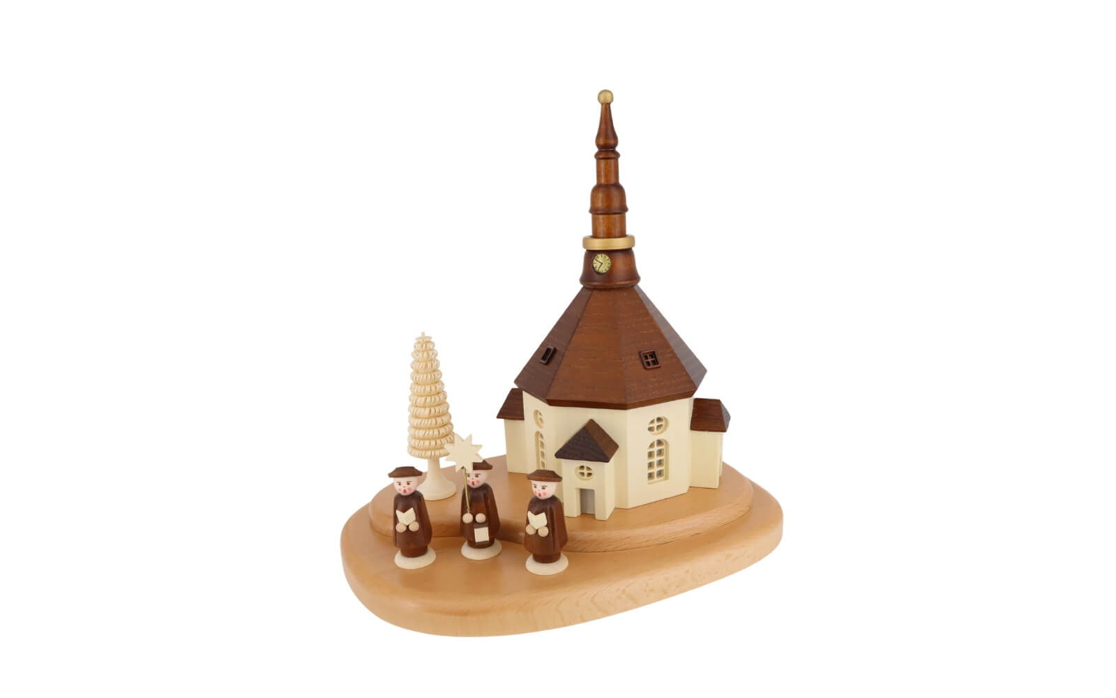 Sockelbrett Seiffener Kirche mit Kurrende von SEIFFEN.COM_4
