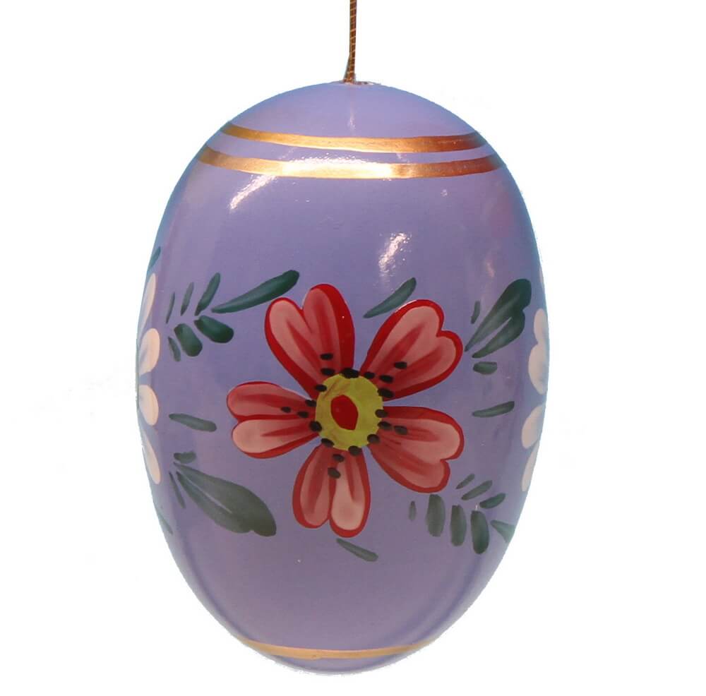 Osterei blau mit Blumen von Figurenland Uhlig GmbH