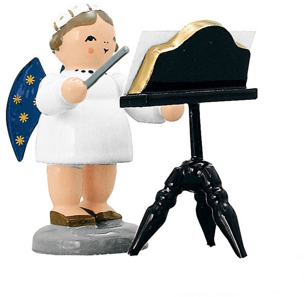 Christmas angel conductor with music stand, 5 cm by KWO