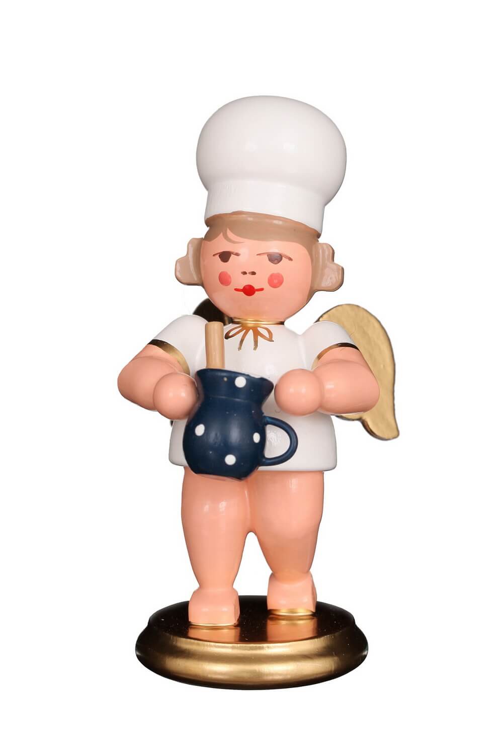 Christmas angel - baker's angel with milk pot, 8 cm, colored by Christian Ulbricht
