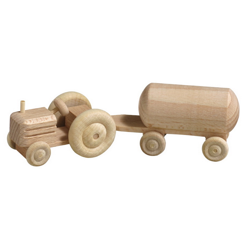 Tractor with trailer tank, natural by Robbi Weber