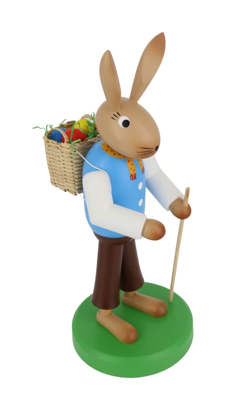 Osterhase mit Korb und Wanderstab, 28 cm von SEIFFEN.COM_2