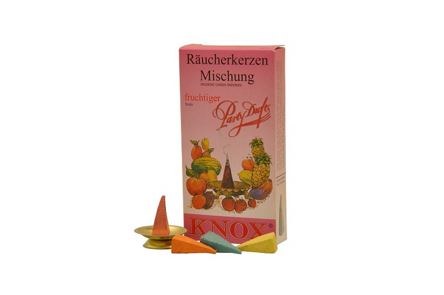 Incense candle mix - fruity party fragrance, 24 pieces by KNOX