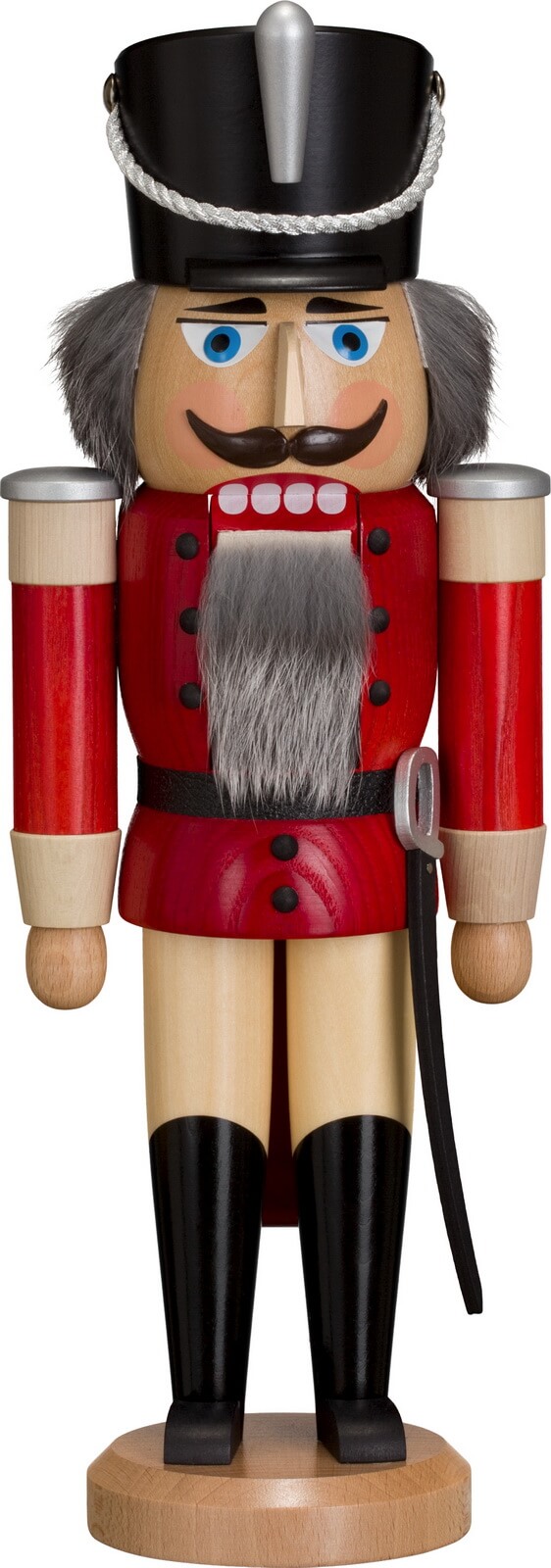 Nutcracker Hussar, red-nature, 37 cm by Seiffener Volkskunst eG