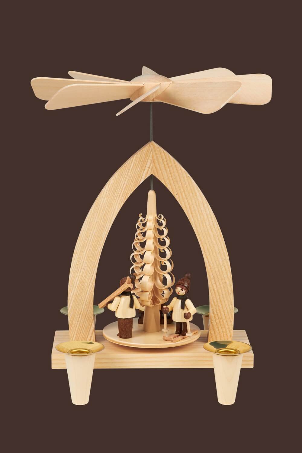 Weihnachtspyramide mit Winterkinder, 26 cm, Heinz Lorenz Olbernhau/ Erzgebirge_ Bild2