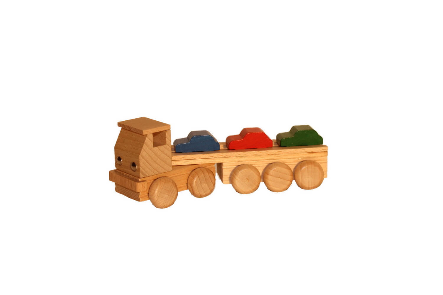 Holzspielzeug Autotransporter, farbig, 15 cm von Ebert GmbH