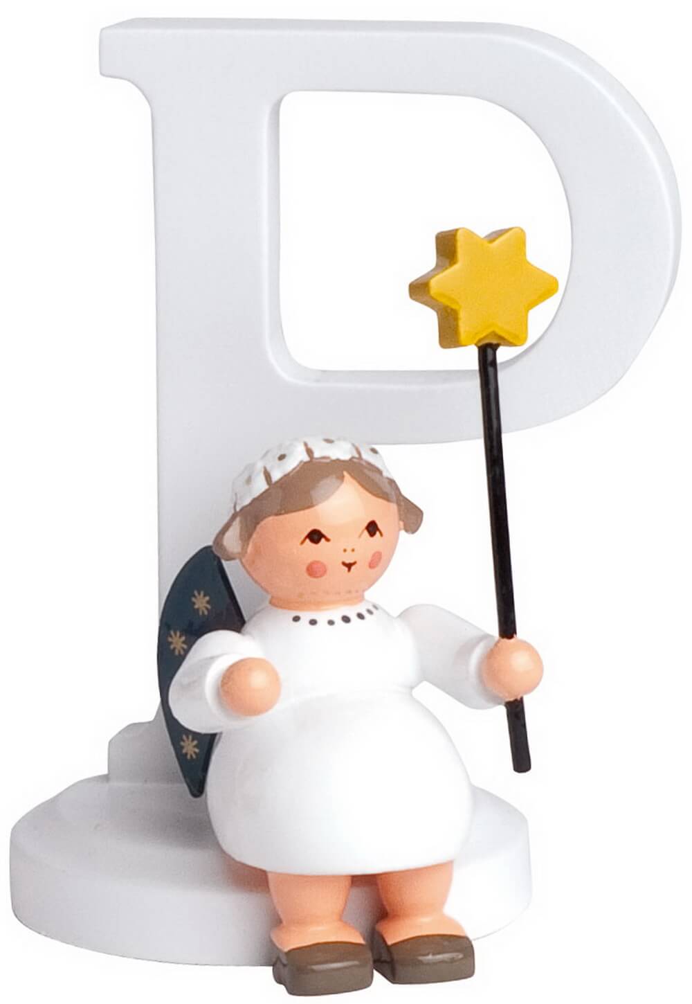 Christmas angel with the letter P, 7 cm from KWO