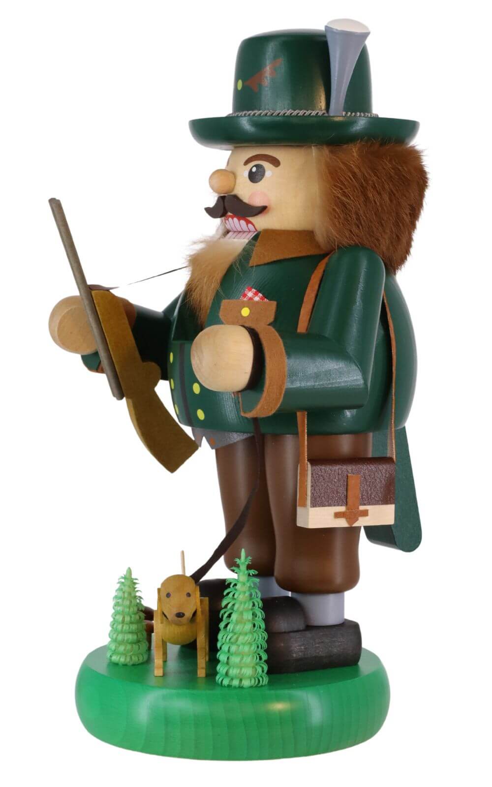 Nutcracker forester with dachshund, 33 cm, colored by Richard Glässer_3