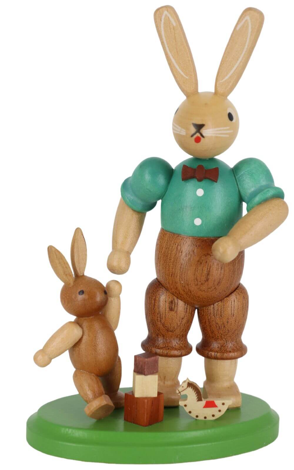 Hasenvater mit spielendem Kind von Müller Kleinkunst_1