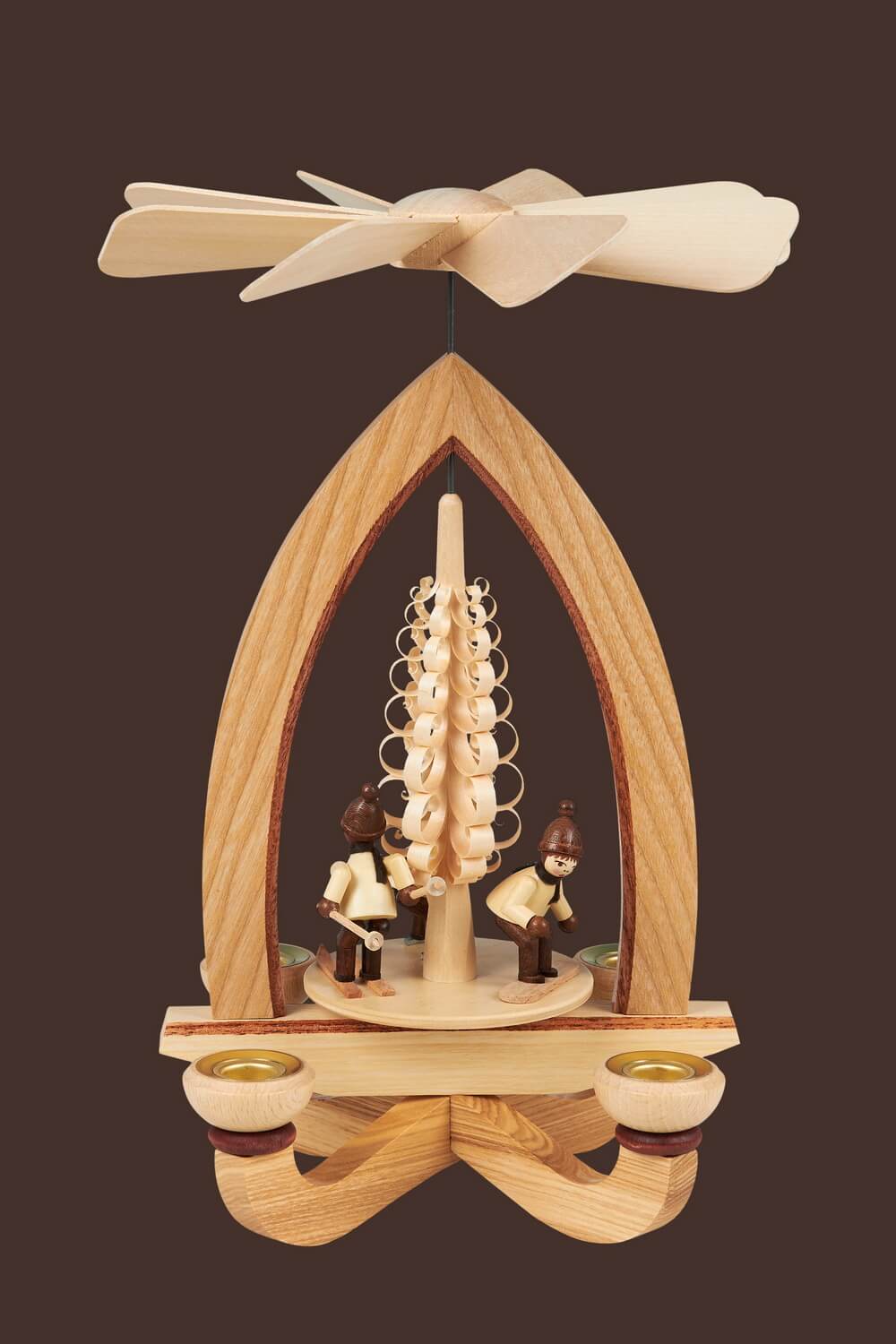 Christmas pyramid winter sportsman, 28 cm by Heinz Lorenz_2