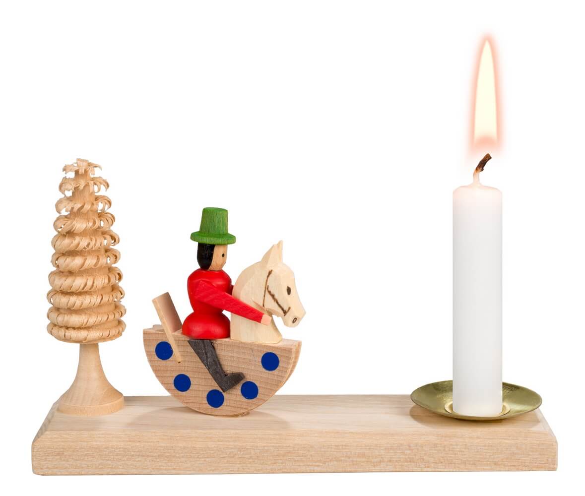 Candle holder with little rider and curly tree by SEIFFEN.COM