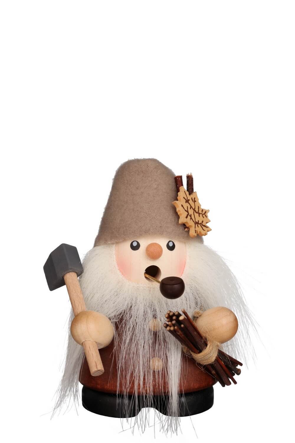 Smoking man woodsman, 10 cm by Christian Ulbricht