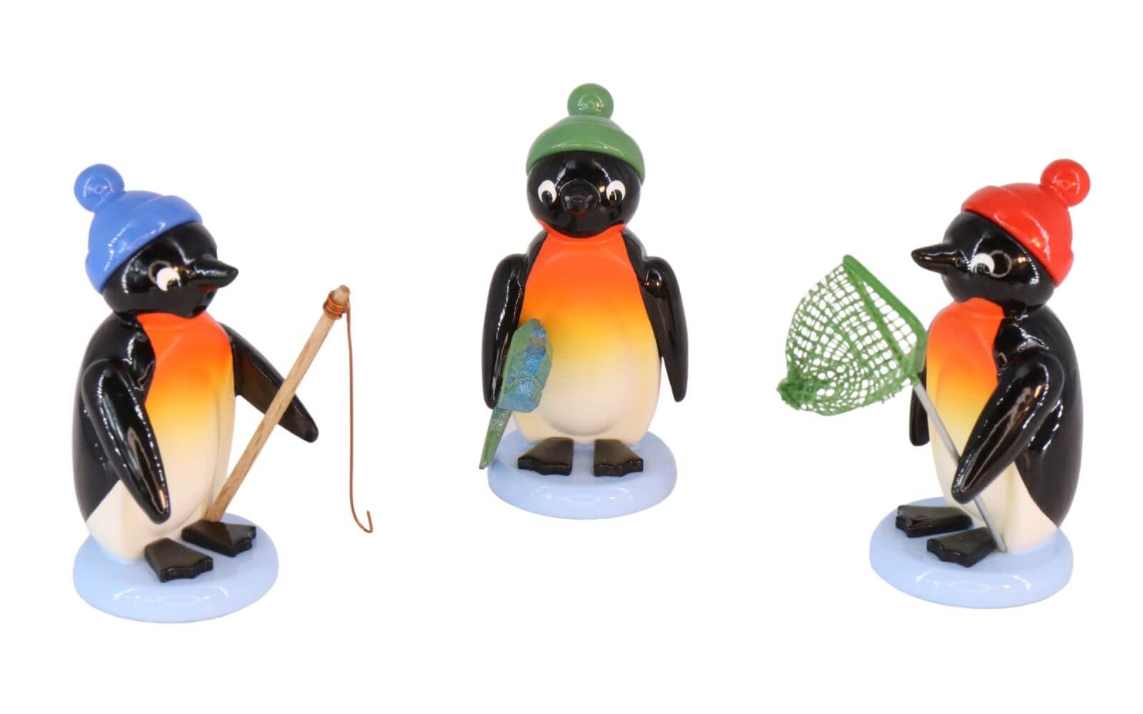 Miniature Penguins - Fisherman, 3 pieces by SEIFFEN.COM