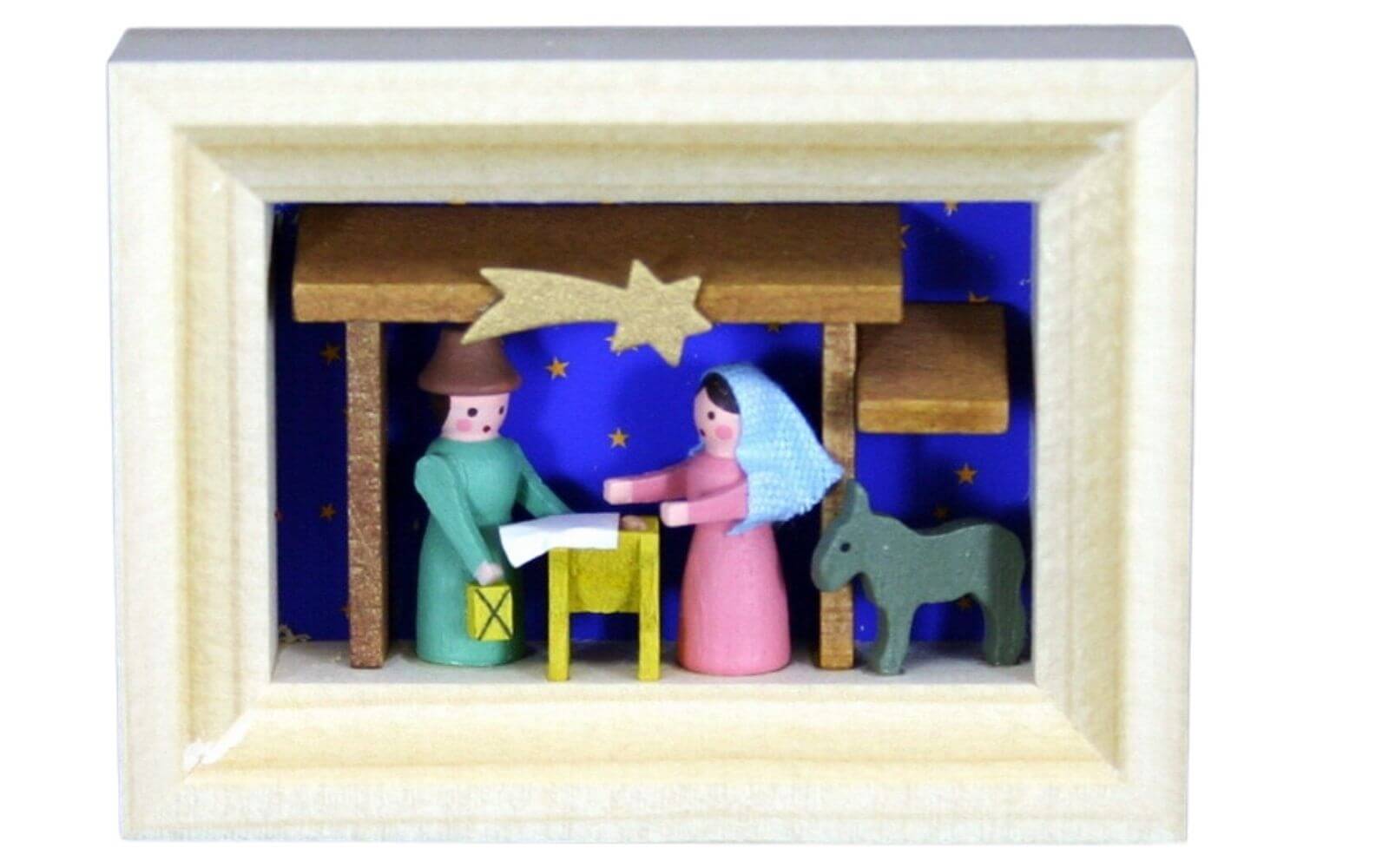 Miniature in frame crib, 4 cm by Gunter Flath