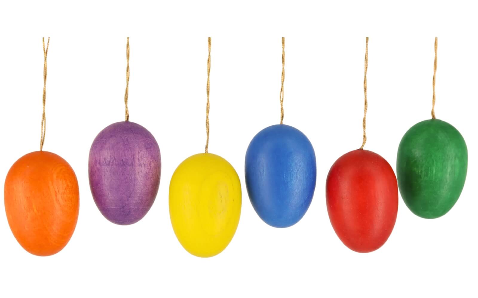 Easter eggs to hang, 6 pieces by Gunter Flath