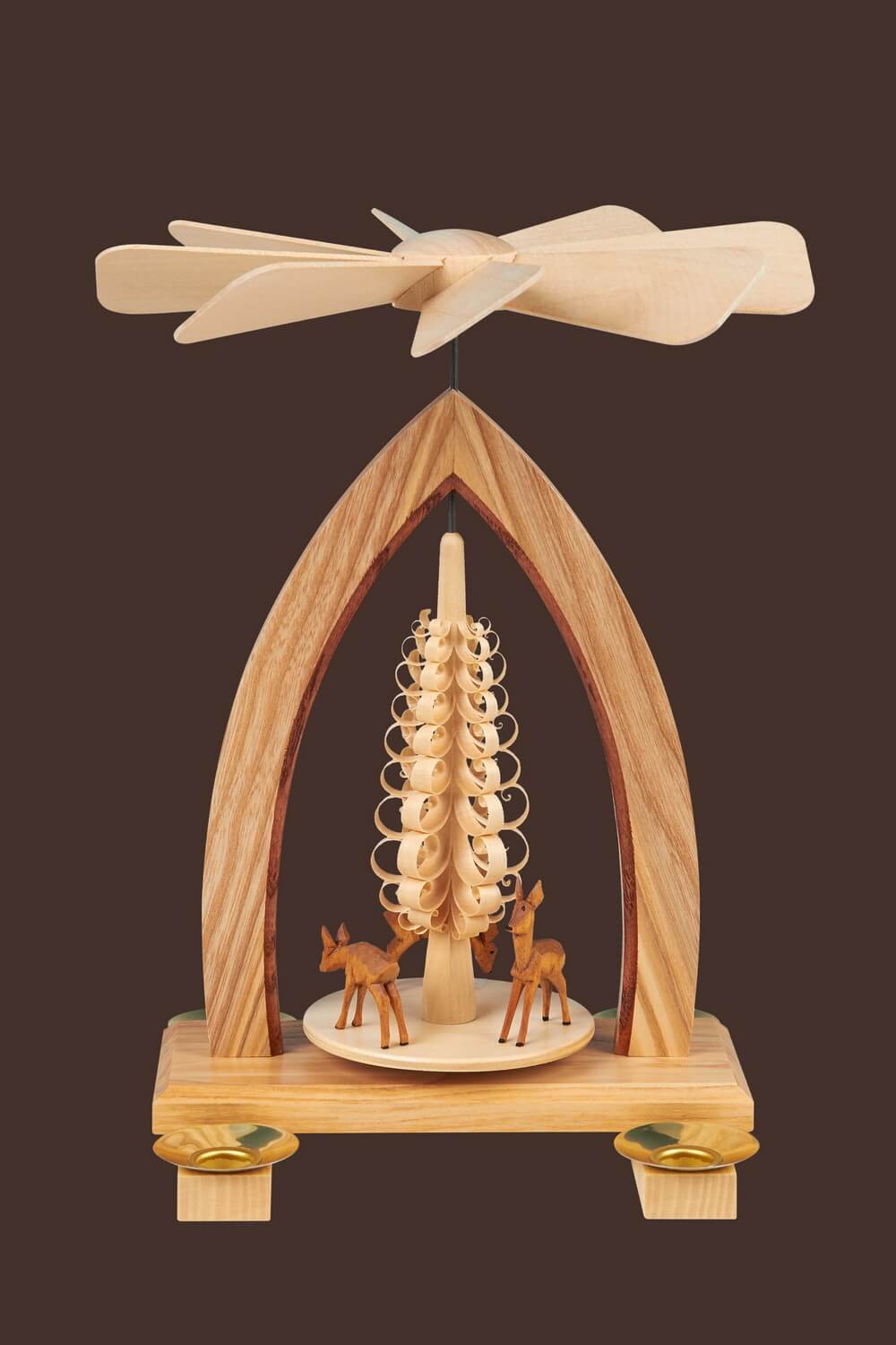 Weihnachtspyramide mit Rehe, 26 cm, Heinz Lorenz Olbernhau/ Erzgebirge_Bild2