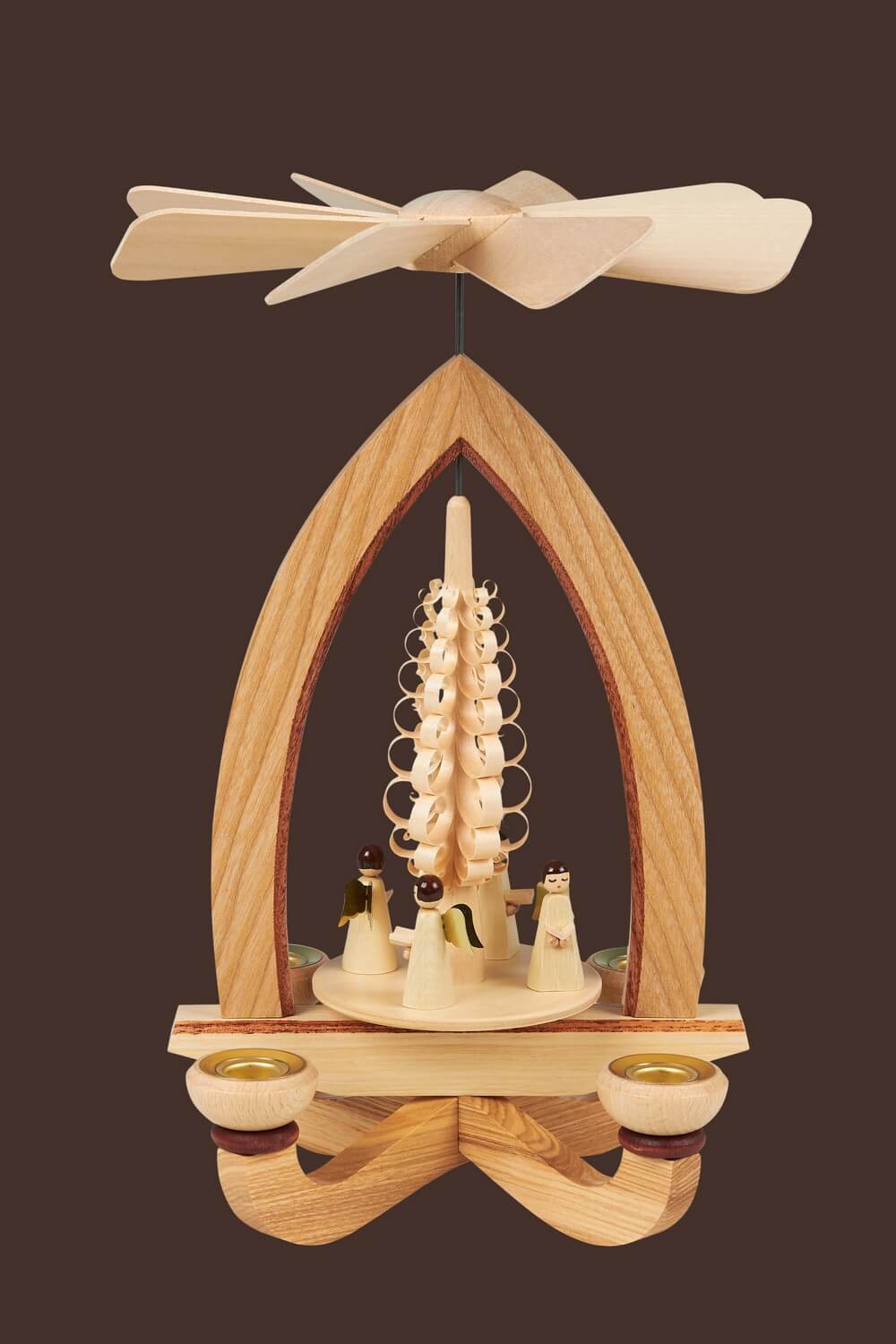 Weihnachtspyramide mit Engel, 28 cm, Heinz Lorenz Olbernhau/ Erzgebirge_Bild2