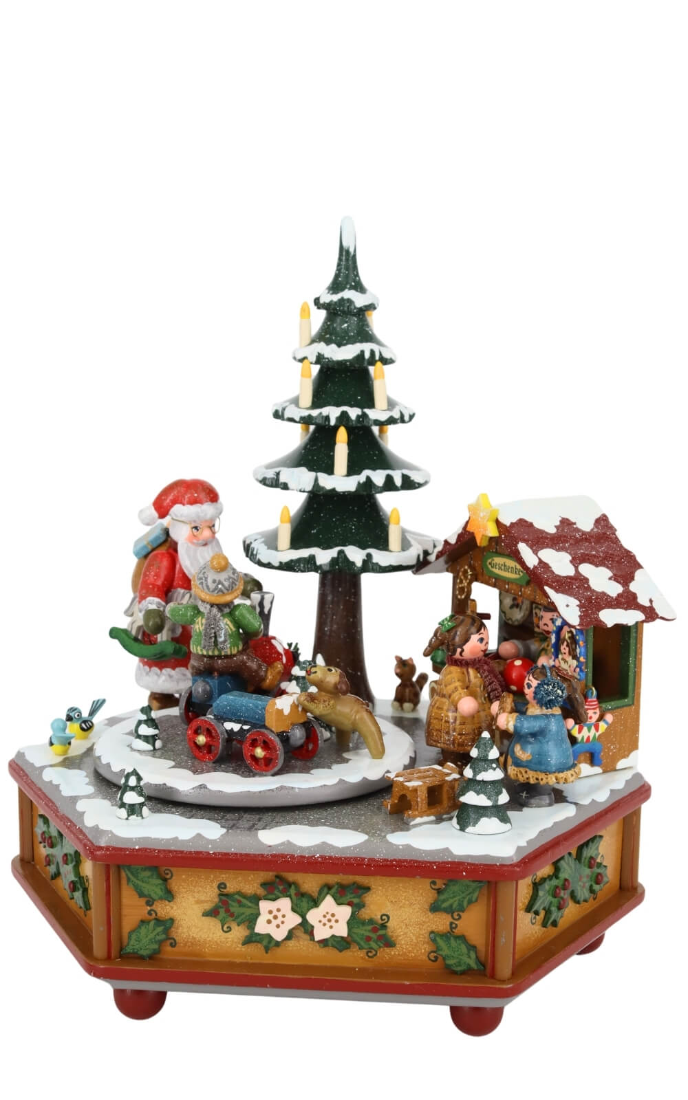 Music box Christmas time with the melody Softly falls the snow by Hubrig Volkskunst_1