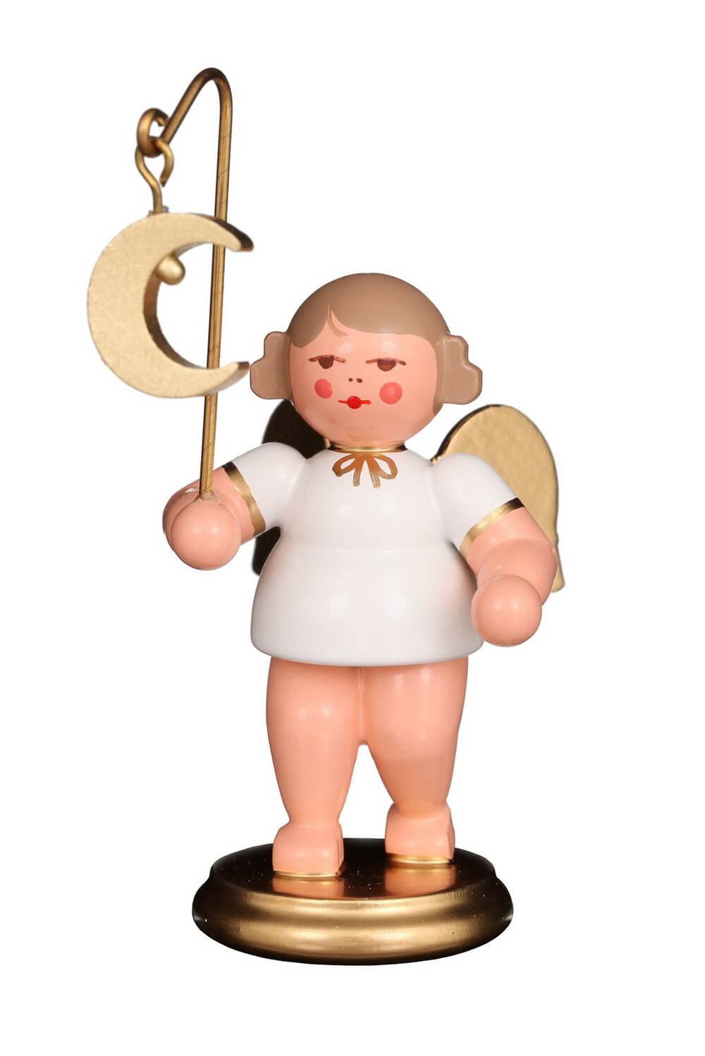 Christmas angel with moon, 9 cm by Christian Ulbricht