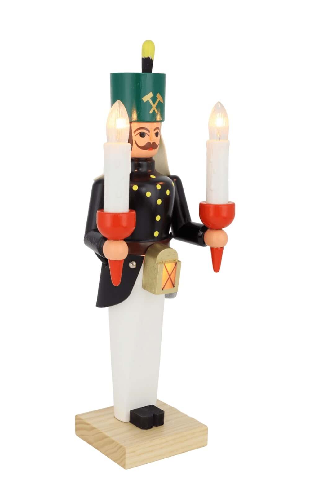 Bergmann aus Holz, 26 cm, bunt, elektrisch beleuchtet von SEIFFEN.COM_3