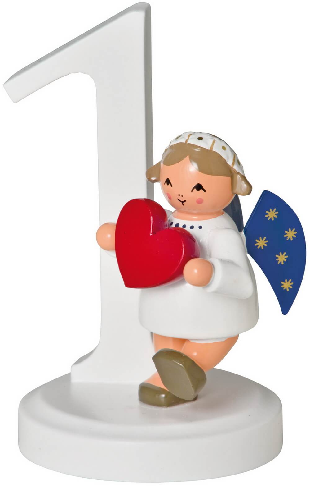Christmas angel with number 1, 7 cm from KWO