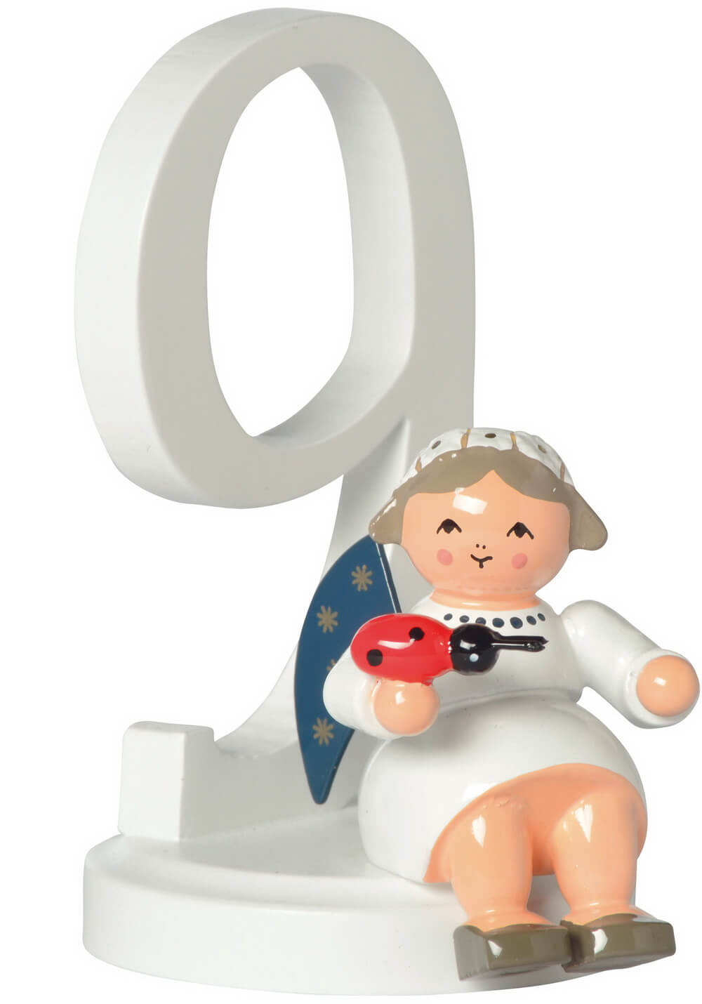 Christmas angel with number 9, 7 cm by KWO