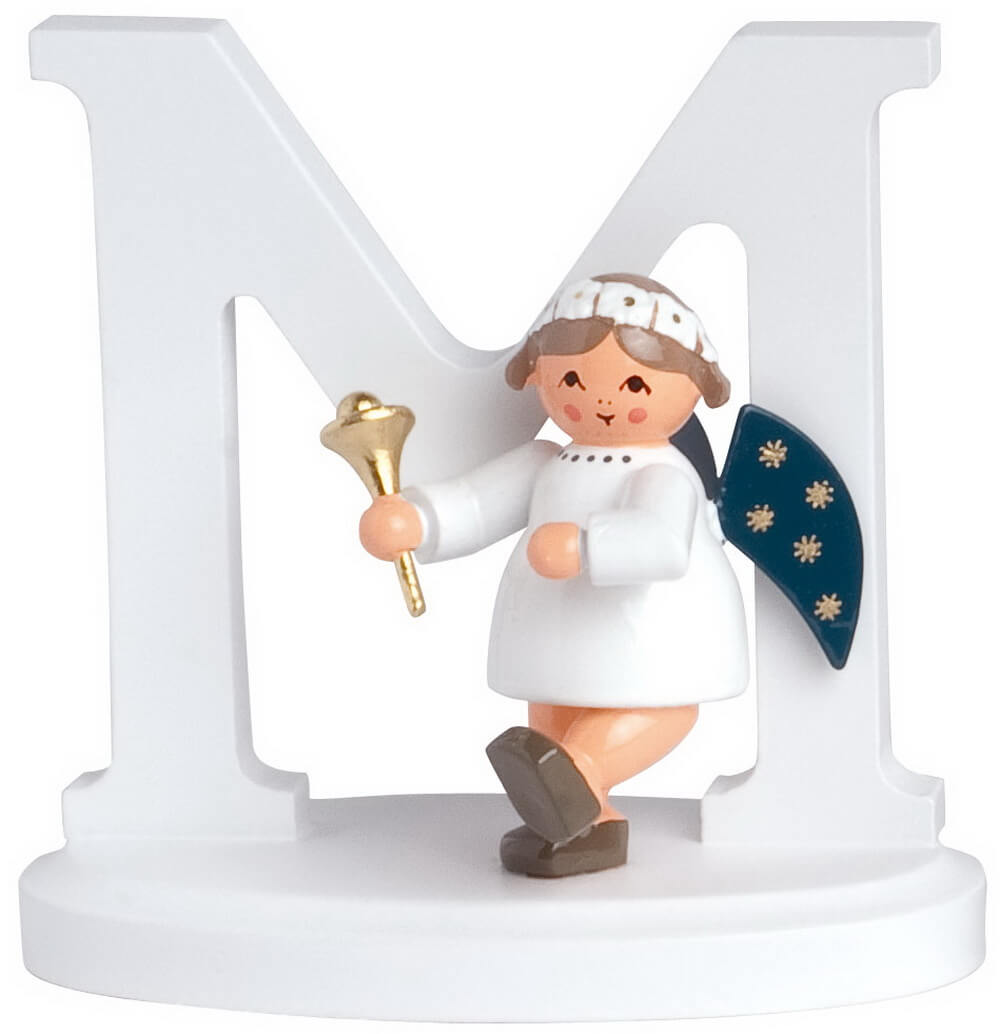 Christmas angel with the letter M, 7 cm from KWO