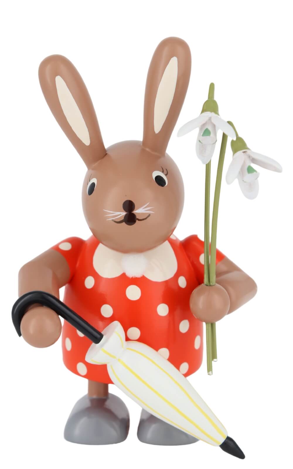 Osterhase - Häsin mit Schneeglöckchen, 11 cm von KWO_1